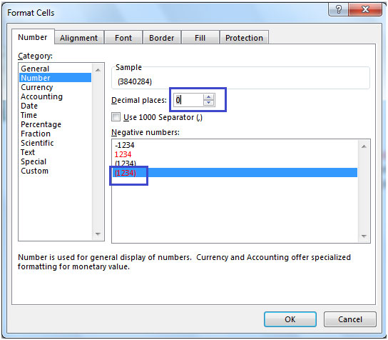 Formatting A Negative Number With Parentheses In Microsoft Excel 