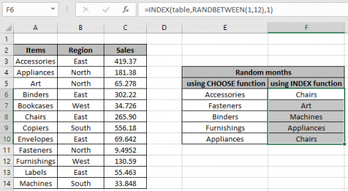 How To Randomly Select A Value From A Range In Excel