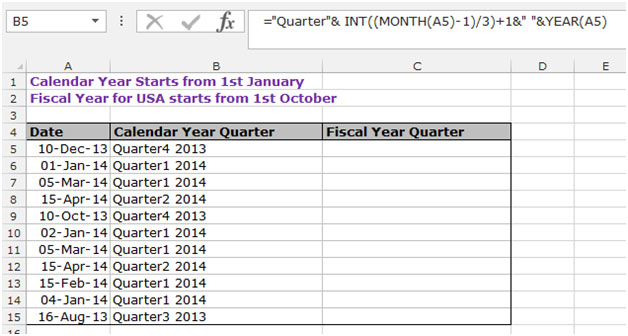 How To Calculate The Quarter In Microsoft Excel Microsoft Excel Tips 