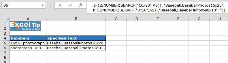 If A Cell Contains A Certain Text Then Put A Specified Number In Another Cell Microsoft Excel 