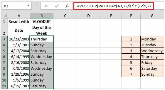 how-to-get-name-of-day-from-date-using-vlookup-in-microsoft-excel-2010