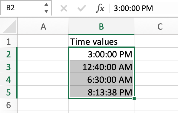 How To Enter Time Values Quickly In Excel