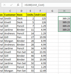 How to create a Table and name the table in Excel