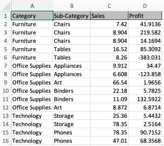 Subtotal Ribbon in Excel