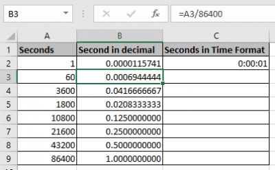 How to convert time to decimals in Excel