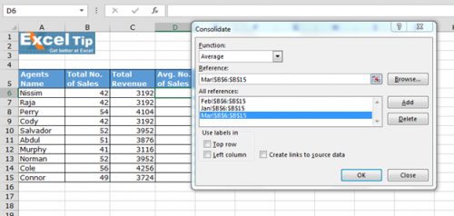 Using Different Functions to Consolidate Lists