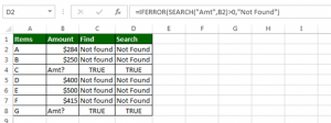 Find if a character is in a cell in Microsoft Excel