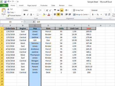 How to Select Entire Column in Excel or Row Using Keyboard Shortcuts