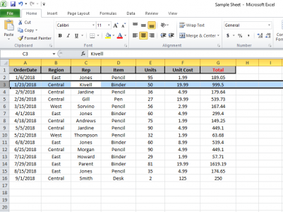 How to Select Entire Column in Excel or Row Using Keyboard Shortcuts