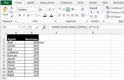 Retrieving The Nth Value In A Row, Column And Range In Microsoft Excel 2010