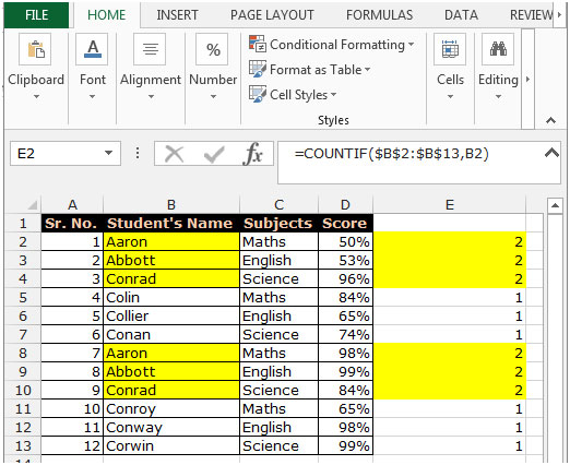 Find the most commonly repeated string in a column in Microsoft Excel ...