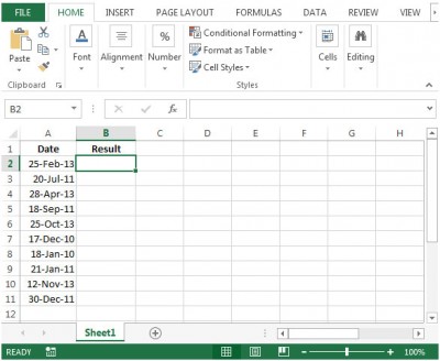 Converting Older Dates To The Current Year In Microsoft Excel 2010