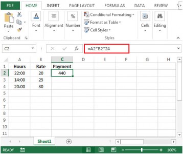 Multiplying Matrices in Microsoft Excel