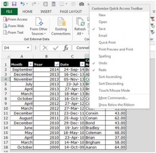 Adding the Subtotals Icon to the Menu Bar in Microsoft Excel 2010