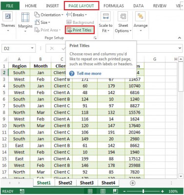 Copying the Page Setup to Other Sheets in Microsoft Excel 2010