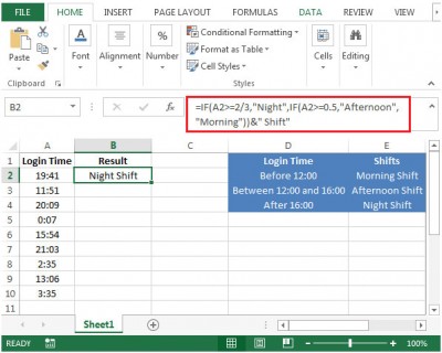 Determining Whether A Worked Shift Was Morning, Afternoon Or Night In ...