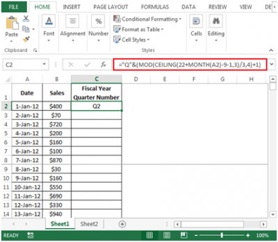 Pivot Table Report Grouping Date Field in Microsoft Excel 2010