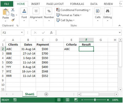 Retrieving the Most Recent Payment Made by Client