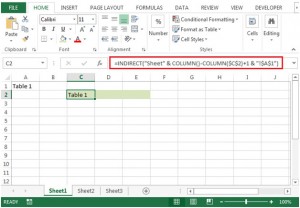 Retrieving a Specific Cell from Multiple Sheets in Excel 2010