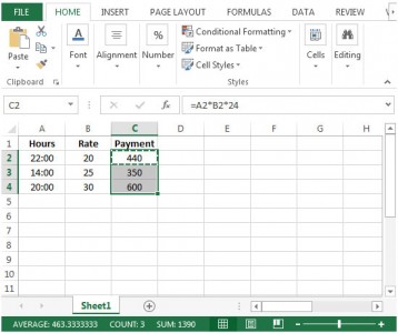 Multiplying Matrices in Microsoft Excel