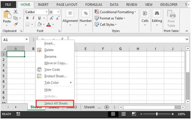 Grouping Or Ungrouping Sheets In Microsoft Excel