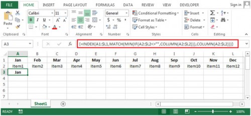 Retrieving the Column Header of the Next Non-Blank Cell in a Row in ...