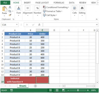 Summing the Visible Filtered List in Excel 2010