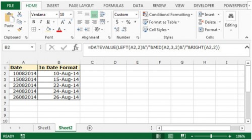 Quickly Typing Dates into Cells