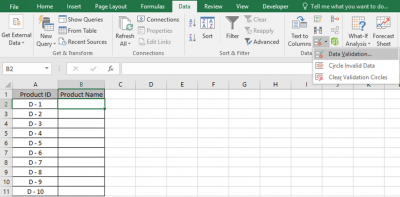 Validating Data To Be Unique In Excel Range