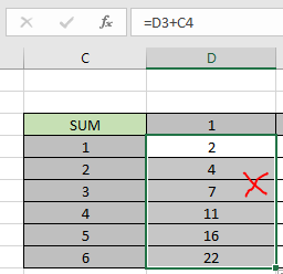 Copy the contents of the previous row to the next row