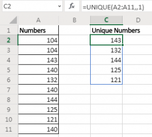 How to count values that appear only once in list in Excel