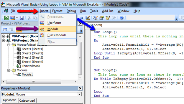 using microsoft visual basic for excel
