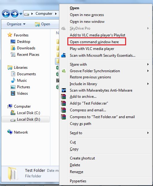 windows 10 directory list command