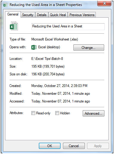 Reducing File Size In Microsoft Excel