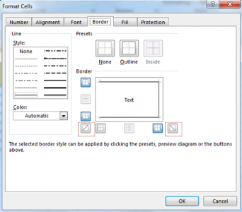 Split a Cell Diagonally in Microsoft Excel 2016