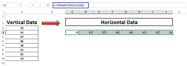 How To Copy Vertical And Paste Horizontal In Microsoft Excel 2010