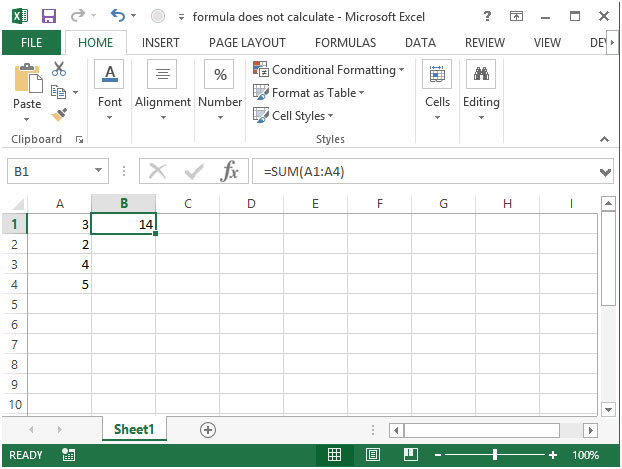 Formula does not Calculate in Microsoft Excel | Tips