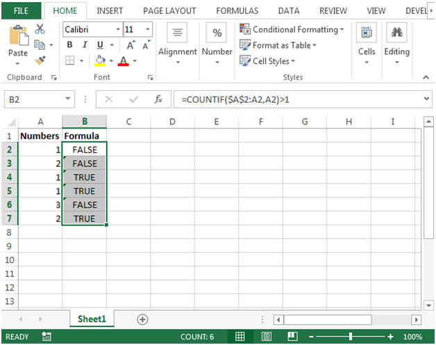 Highlight Duplicates Except First Number in Range in Microsoft Excel 2010