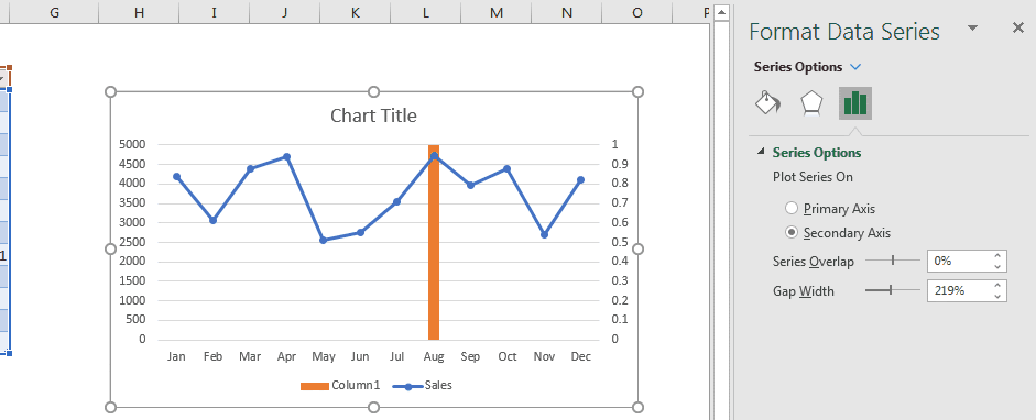 Line Graph in Microsoft Excel
