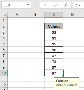 Restricted Values through validating text entries in Microsoft Excel ...