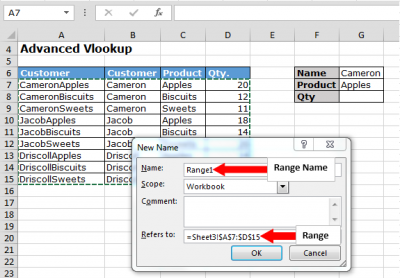 Advance Vlookup in Microsoft Excel