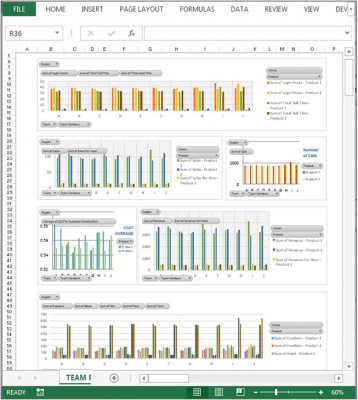 Team Performance - good analysis using excel charts