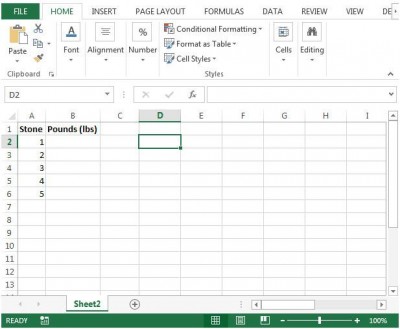 How to Convert Stones to LBS (Pounds) in Microsoft Excel