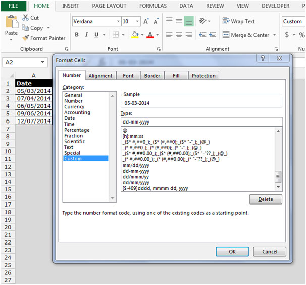 Change Slash Separator In Date With Period In Microsoft Excel 2010