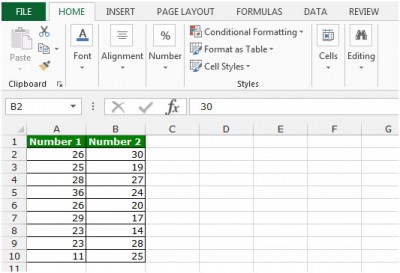 Array Formula in Microsoft Excel 2010