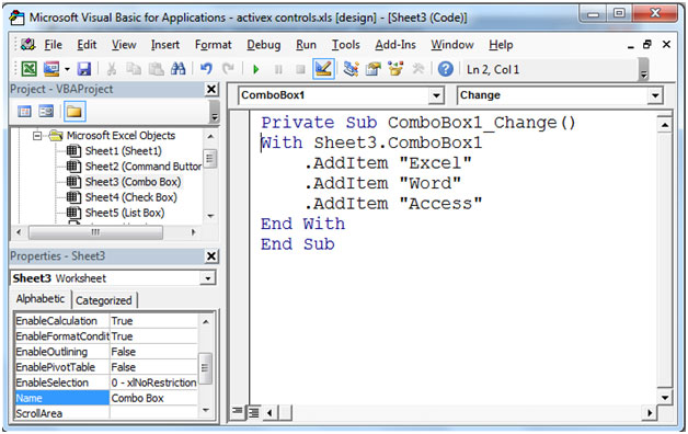 visual basic for excel not showing