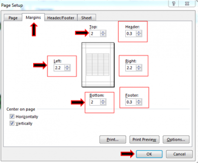 Center Worksheet Horizontally On The Page Excel