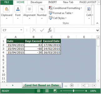 Conditional Formatting Based on Dates