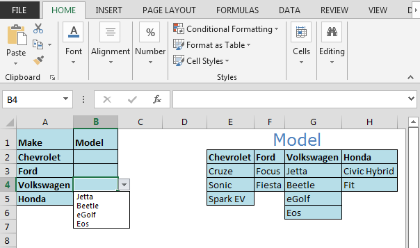 How To Create Dynamic Drop Down List Based On Name Range In Microsoft Excel