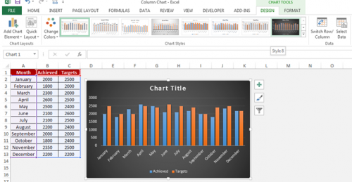 How To Create Column Chart In Microsoft Excel